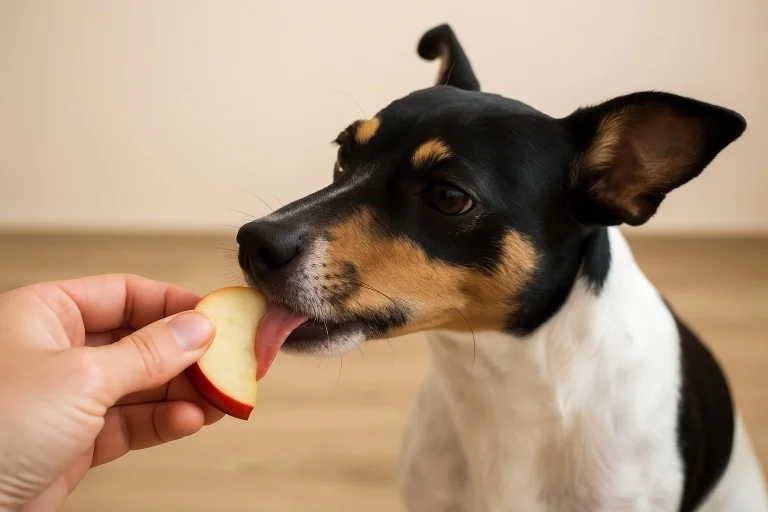Mogen honden appel eten