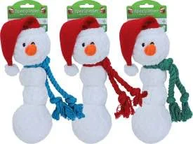 Kerstspeelgoed hond sneeuwpop