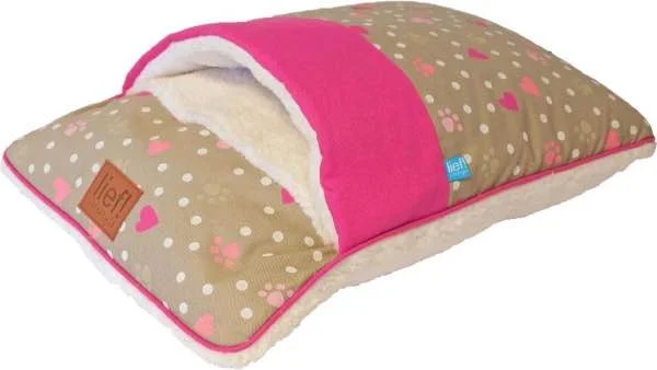 roze lief hondenslaapzak